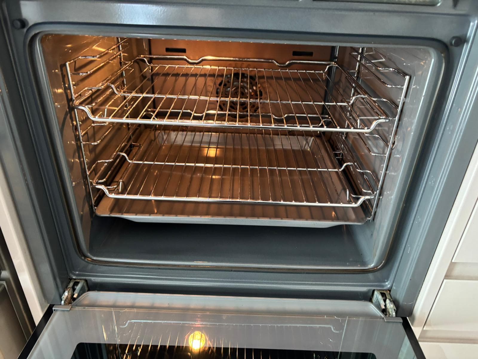 Clean oven interior after professional oven cleaning by GS Appliance Colchester